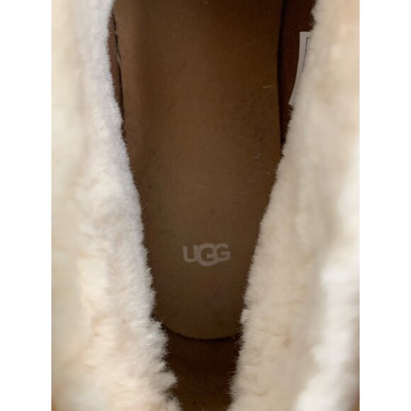 UGG Womens Size 10 US Alameda Mini Chestnut Suede & Shearling Booties U10658 - Picture 8 of 8